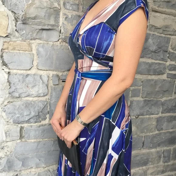 Diane Von Furstenberg Wrap Midi Dress - Picture 2 of 8